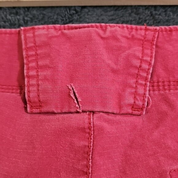 Eddie Bauer Cotton Ripstop Hiking Shorts Red Pink Plus Size 14 - Picture 5 of 9